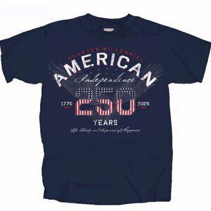 American Independence 250th Anniversary Patriotic Short Sleeve Shirt - NEW